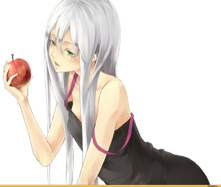 Аниме девушка с белыми волосами