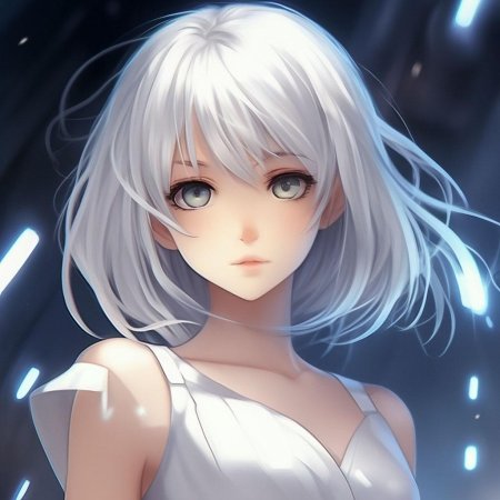 Аниме тянки с белыми волосами