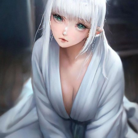 Девушка с белыми