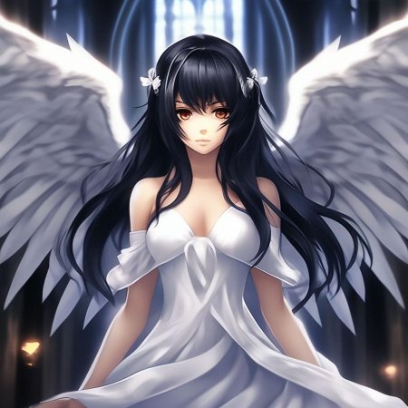 Ангел аниме девушка