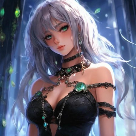 Девушка с серебряными волосами