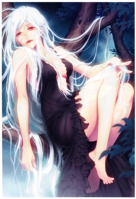 Беловолосый вампир аниме