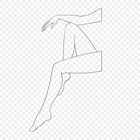 Ноги силуэт рисунок