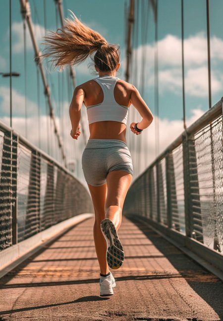 Девушка бег