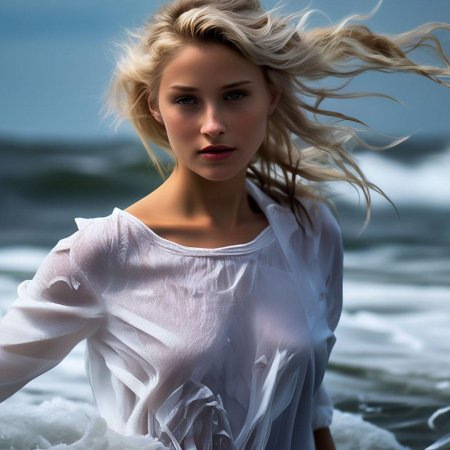 Девушка в мокрой рубашке