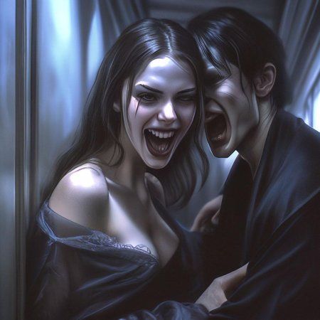 Красивая девушка вампир