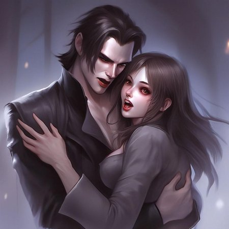 Вампир и девушка любовь