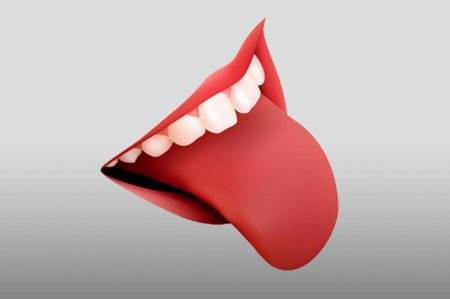 Рот на белом фоне