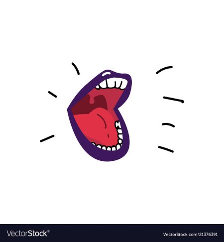 Открытый рот мультяшный