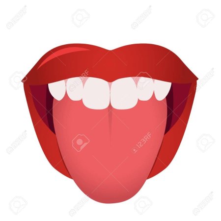 Губы с языком рисунок