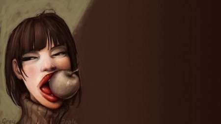 Девочка с открытым ртом