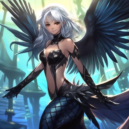 Аниме девушка ангел