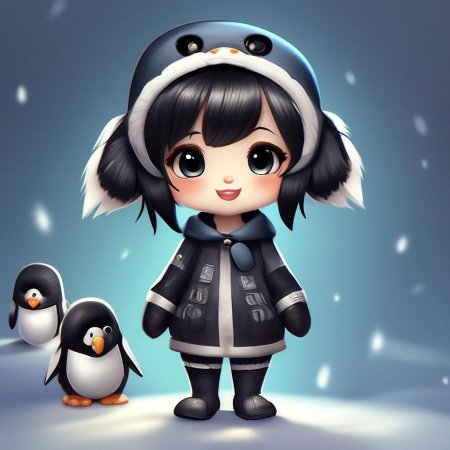 Милая мультяшная девочка