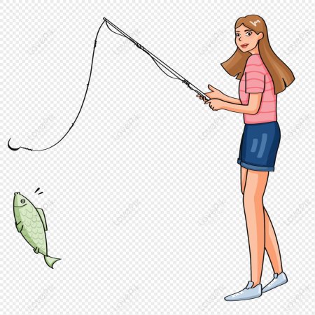 Девушка с удочкой