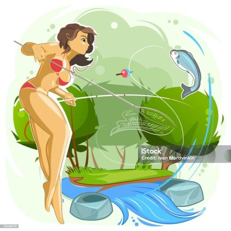 Рыбалка иллюстрация