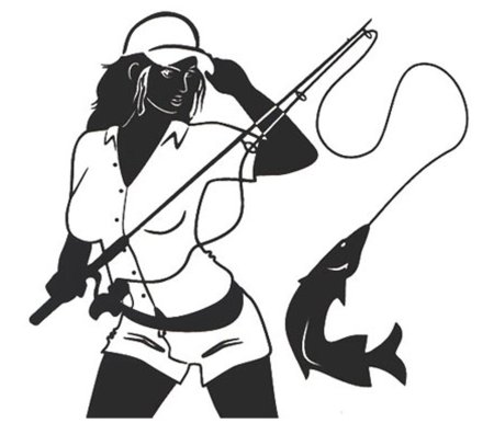 Трафарет рыбалка