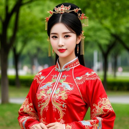 Китаянка в национальном костюме