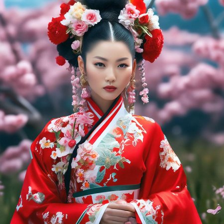 Китаянки в национальной одежде