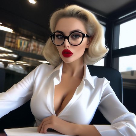 Грудастая секретарша