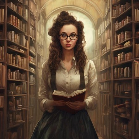 Девушка с книгами