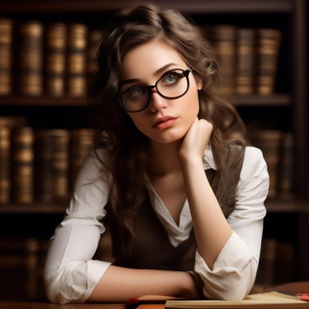 Красивая библиотекарша