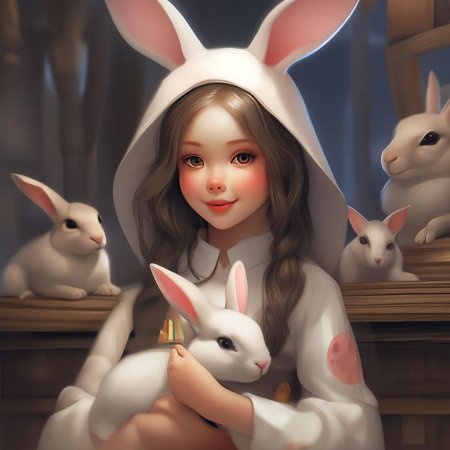 Кролик девушка