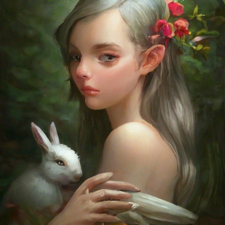 Девочка с кроликом