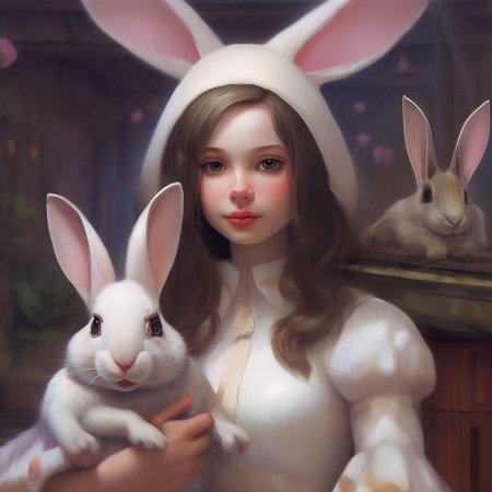 Девушка кролик