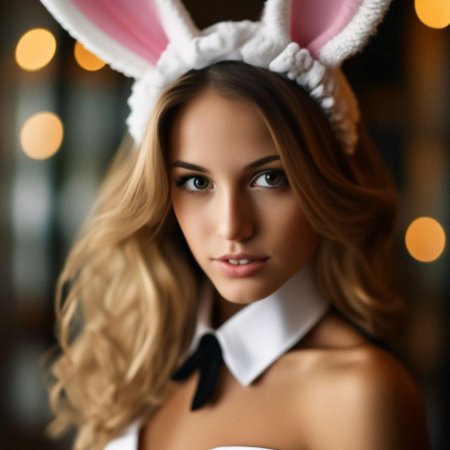 Девушка в костюме зайки