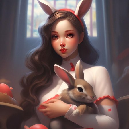 Девушка кролик