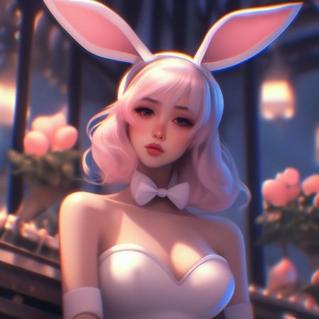 Девушка зайчик