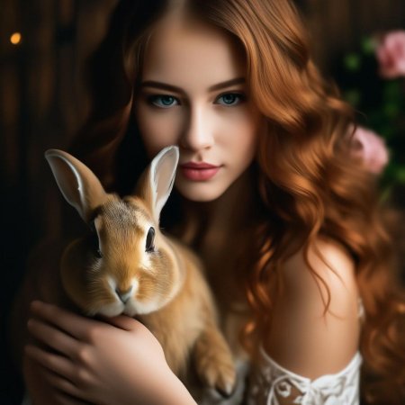 Фотосессия с кроликами