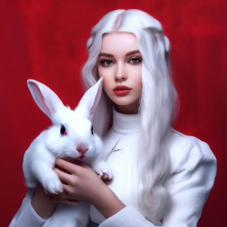 Девушка с белыми