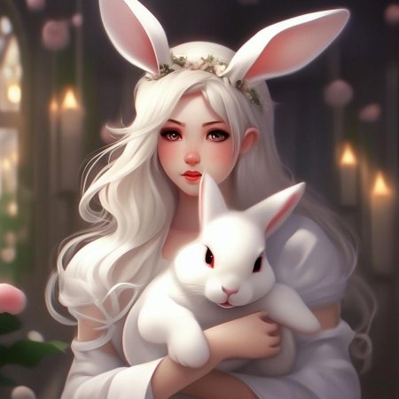 Девочка с кроликом