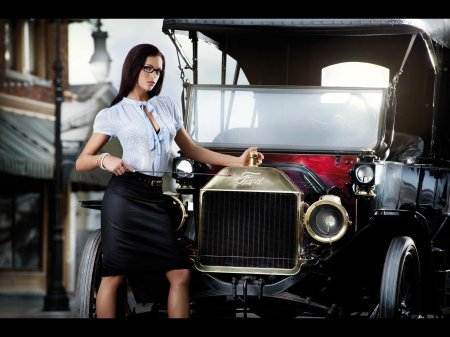 Фотосессия с ретро автомобилем