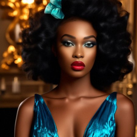 Модель темнокожая