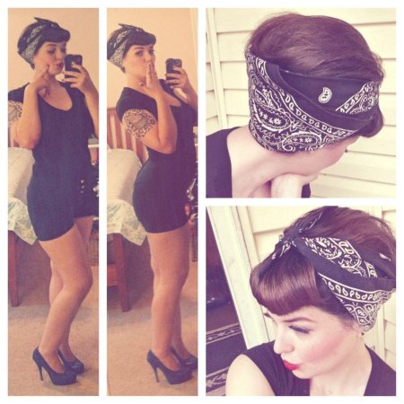 Бандана на короткие волосы