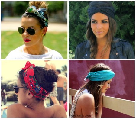 Прическа с повязкой на голове