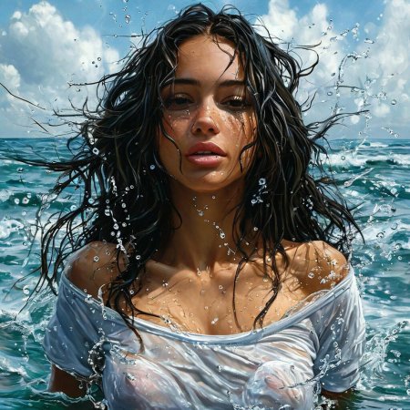 Девушки в мокром