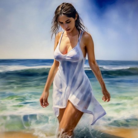 В мокром платье