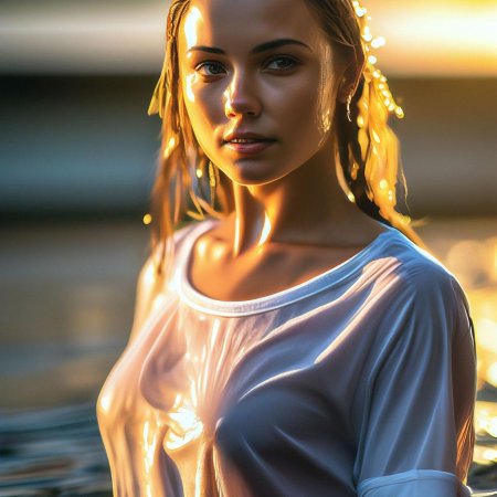 Девушка мокрая