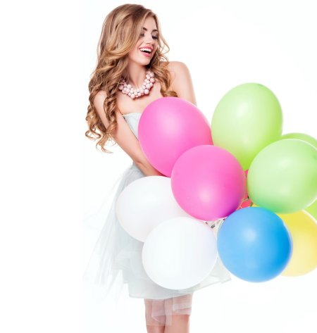 Девушка с воздушными шарами