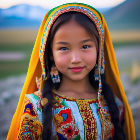Красивая киргизская девушка