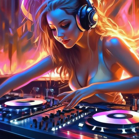 Девушка с наушниками