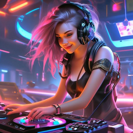 Диджей в наушниках