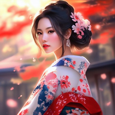 Гейша красивая