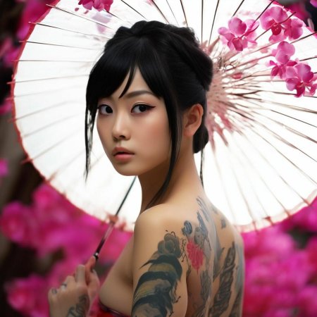 Красивая девушка японка