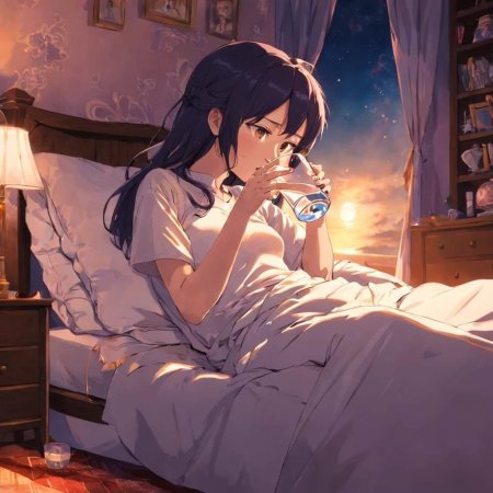 Аниме девушки в постели