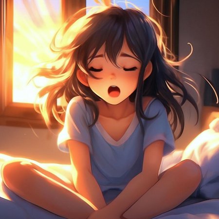 Девочка в кровати