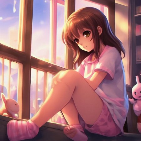 Милая девушка аниме